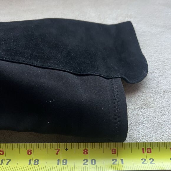 Stuart Weitzman 5050 Black Suede Over The Knee Tall Boots Women 9 M Back Stretch - Picture 10 of 16